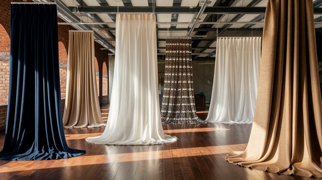 modele zasłon w stylu loft